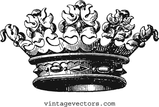 Free Vector Art Of Crown With Jeweled & Floral Scrolls - Princess Im A Queen (600x398)