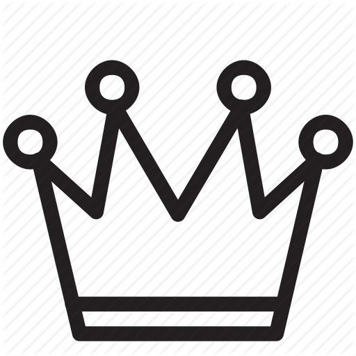 Black Crown 3 Icon - Smiley Krone (512x512)