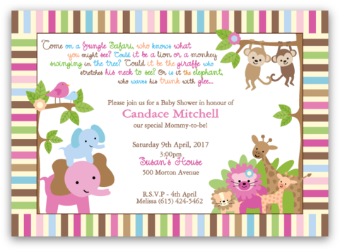 Jungle Babies Baby Shower Invitations - Infant (480x480)