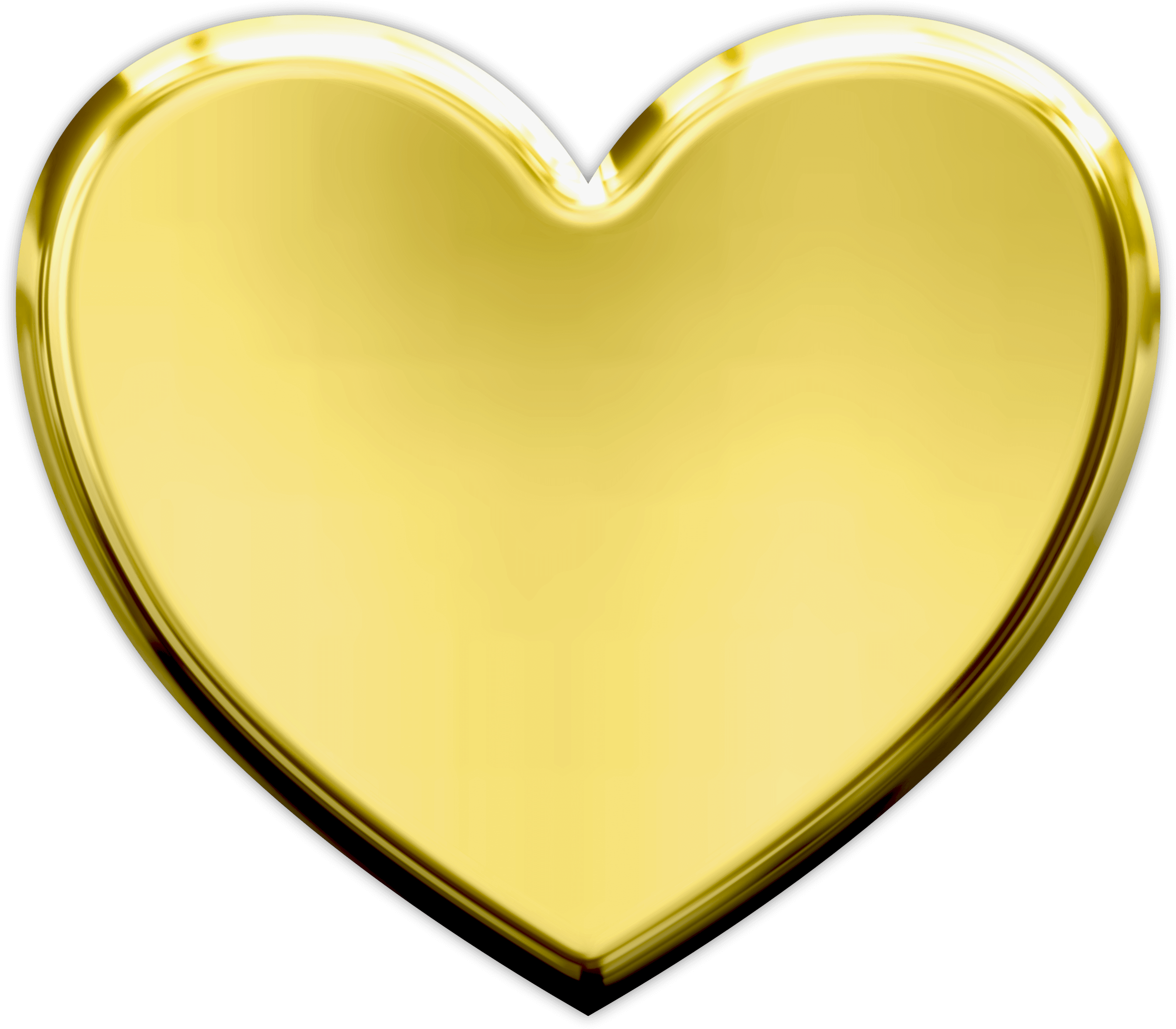 Heart Gold Clip Art - Transparent Background Gold Hearts Png (2816x2408)