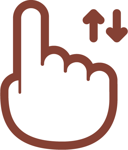 Vertical-scroll - Рука Иконка Пнг (440x513)