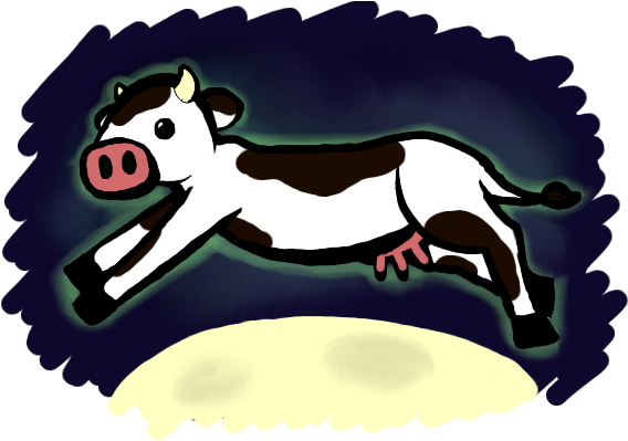 The Cow Jumped Over The Moon By Liizzy2 - Cartoon (640x400)