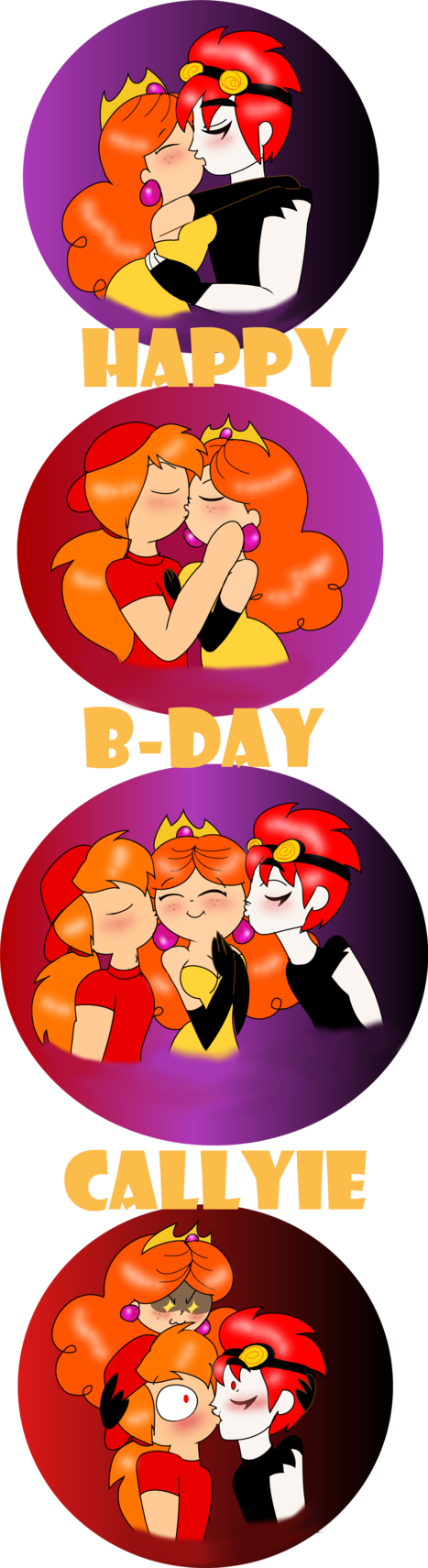 B-day Message From Red Hot Trio By Purfectprincessgirl - Birthday (467x1711)