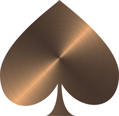 Spade Flat Brushed Circular Copper Metallic Metal Texture - Metal (400x388)