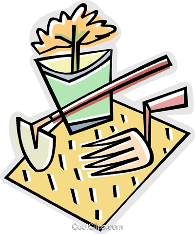 Gardening Tools, Hoe, Fork Royalty Free Vector Clip - Yard (400x480)
