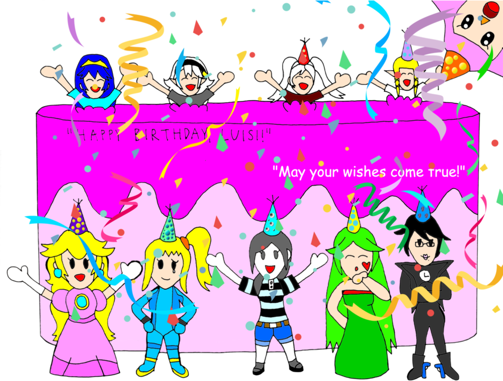 Happy 23rd Birthday, Luisi By Gemstrike - Cartoon (1019x784)