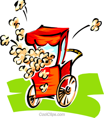 Popcorn Clipart Popcorn Day - Popcorn Machine Coloring Page (422x480)
