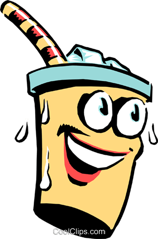 Drink Clipart Refreshments - Cartoon Food And Drink (318x480)