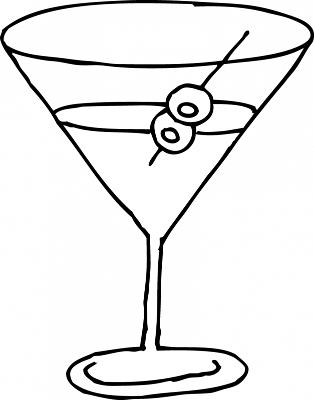 Pin Drink Clipart - Martini Glass Clip Art (627x800)