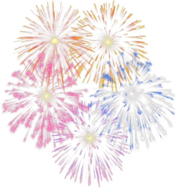 New Years Fireworks Background For Kids - Feu D Artifice Png (600x638)