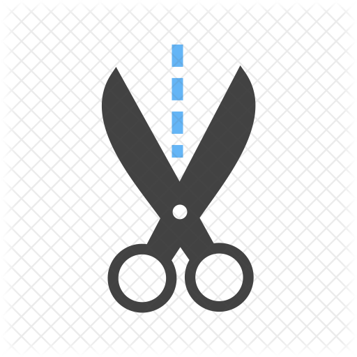 Scissor Icon - Scissor Cut Line Png (512x512)