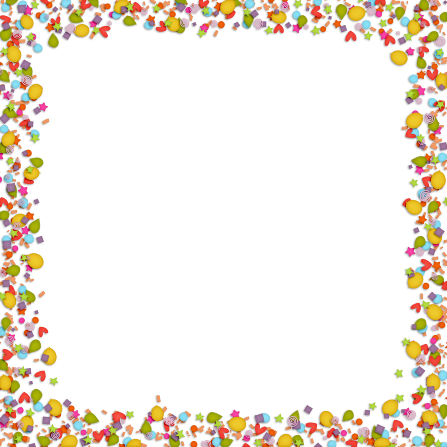 Confetti Clipart Border For Kids - Background For Microsoft Word (894x894)
