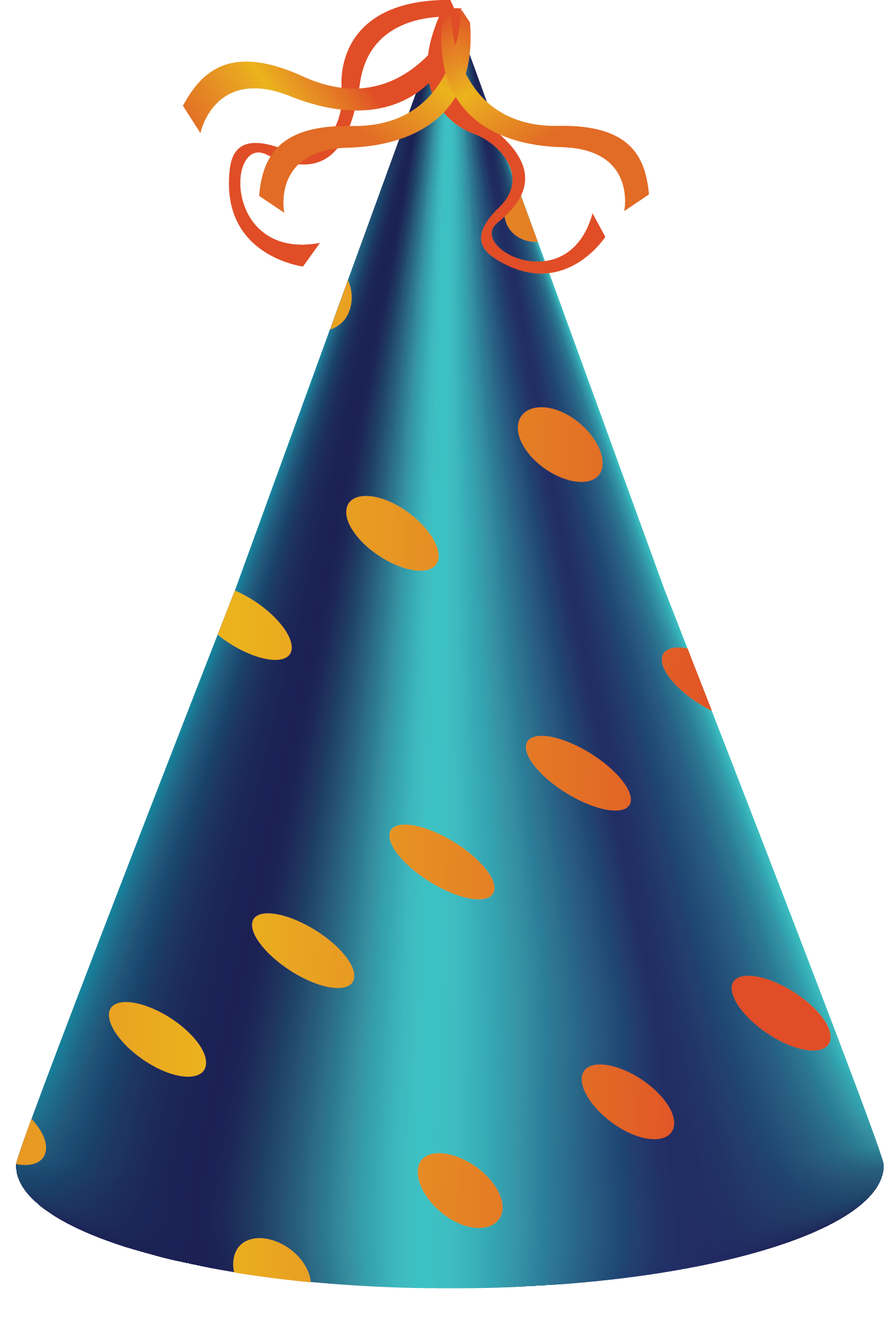 Colorful Cone Christmas Hats Vector - Cono Sombrero Png (1519x2260)