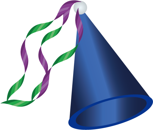 Birthday Cake Party Hat Icon - Gorro Cumplaeños Vector (842x596)