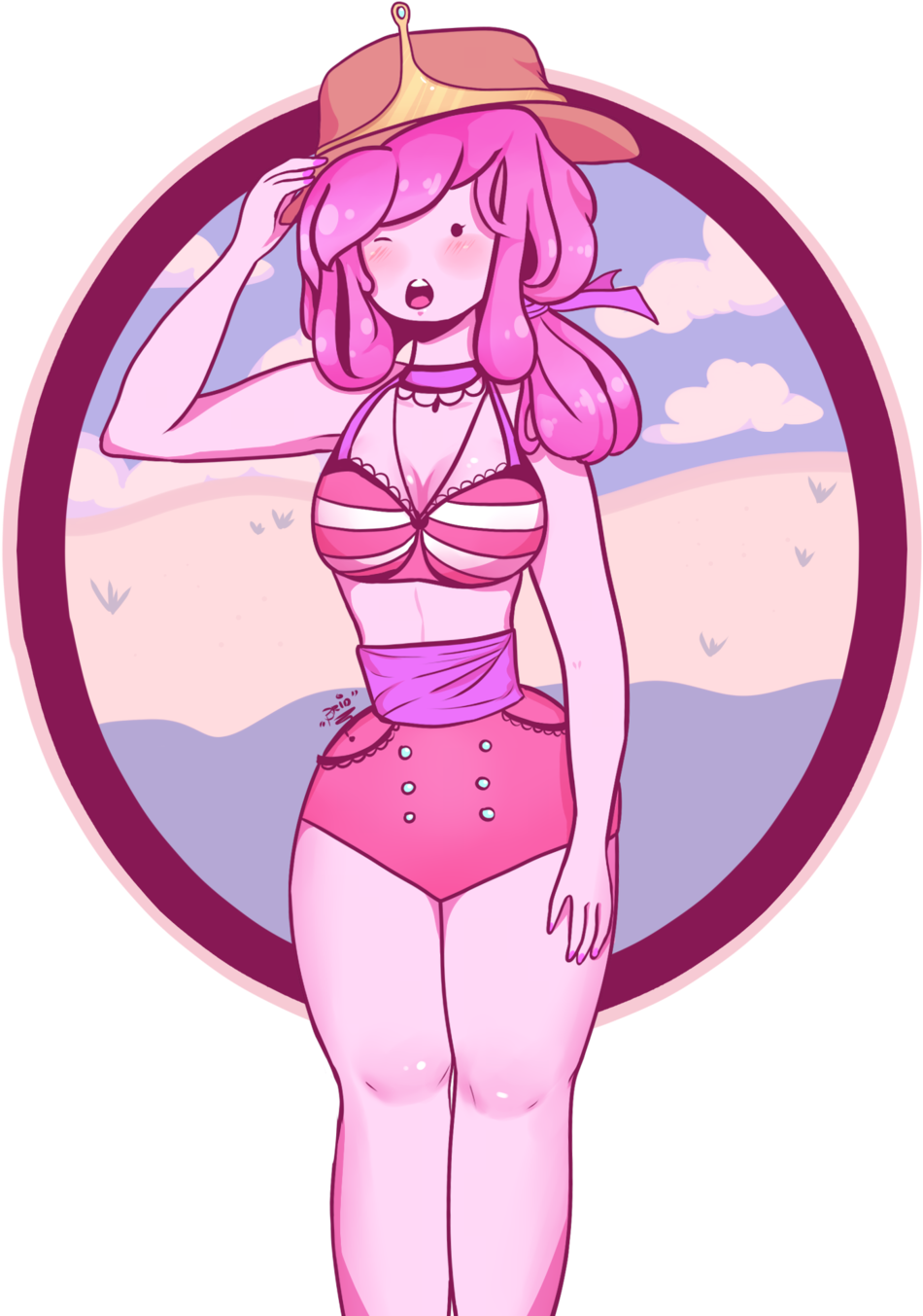Princess Bubblegum Swimsuit By Tallestdwarfgremlin - Princess Bubblegum Adventure Time Thicc (1024x1365)