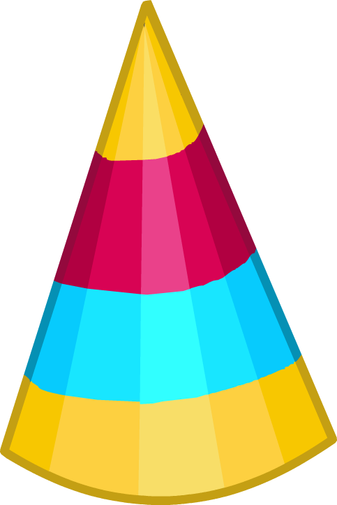 Party Hat 10 New - Club Penguin Party Hat Png (483x722)