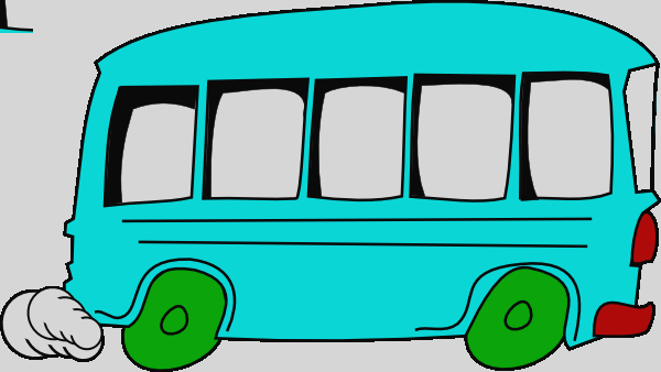 Blue Bus Clip Art Blue School Bus Clipart - Pink Bus Clip Art (600x338)