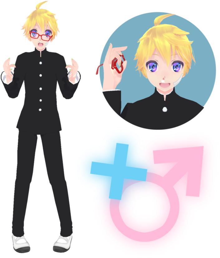 [mmd] Tda Plus Boy Len By Heymisaki-chan - Mmd Kagamine Len Plus Boy (953x838)