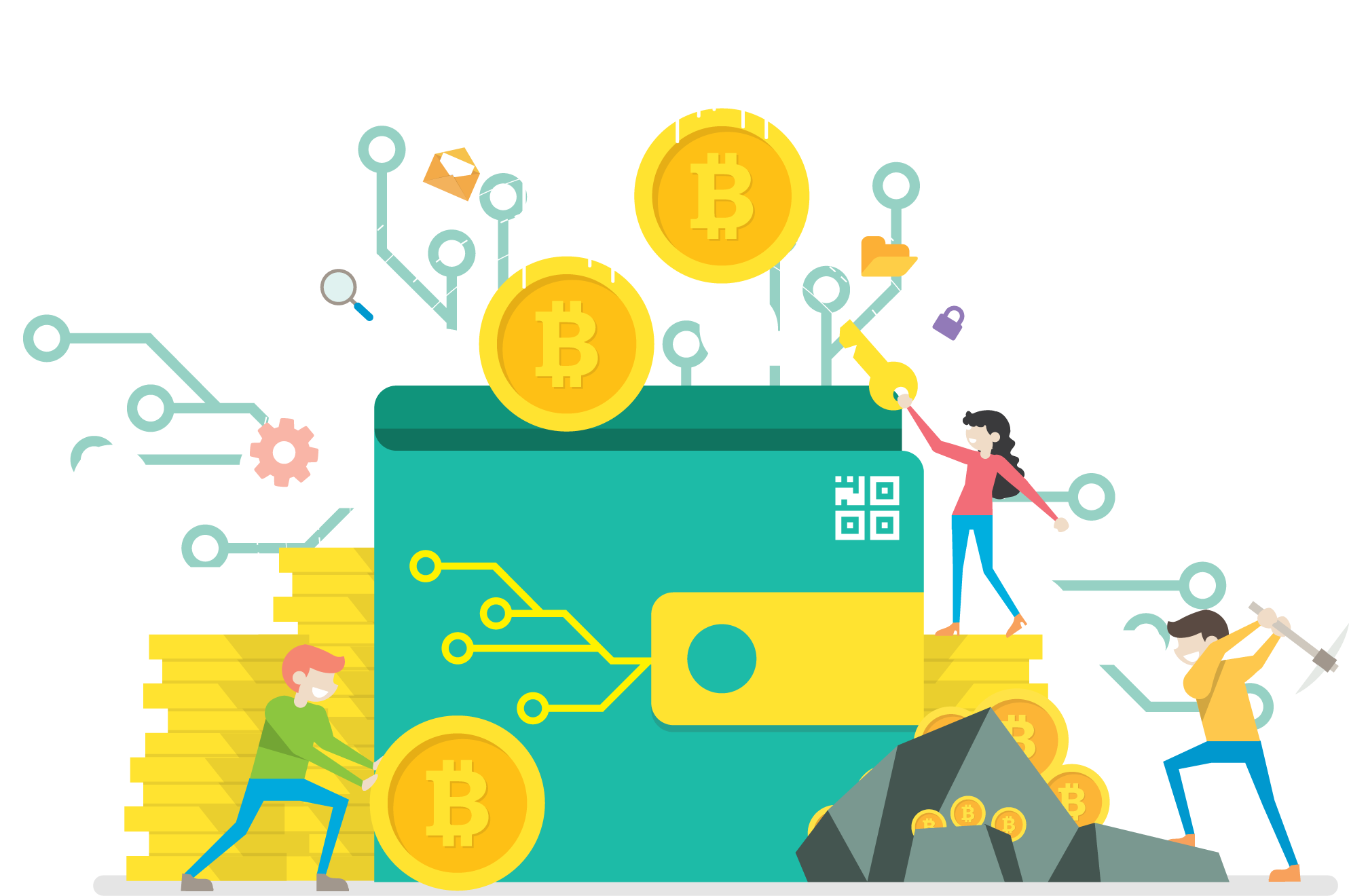 The Wallet Address Consists Of A Public-key Cryptography, - Book Illustration (1987x1320)