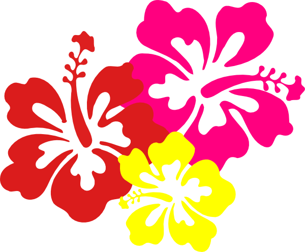 Hawaiian Shirt Clipart - Hawaiian Flowers Clip Art (600x496)