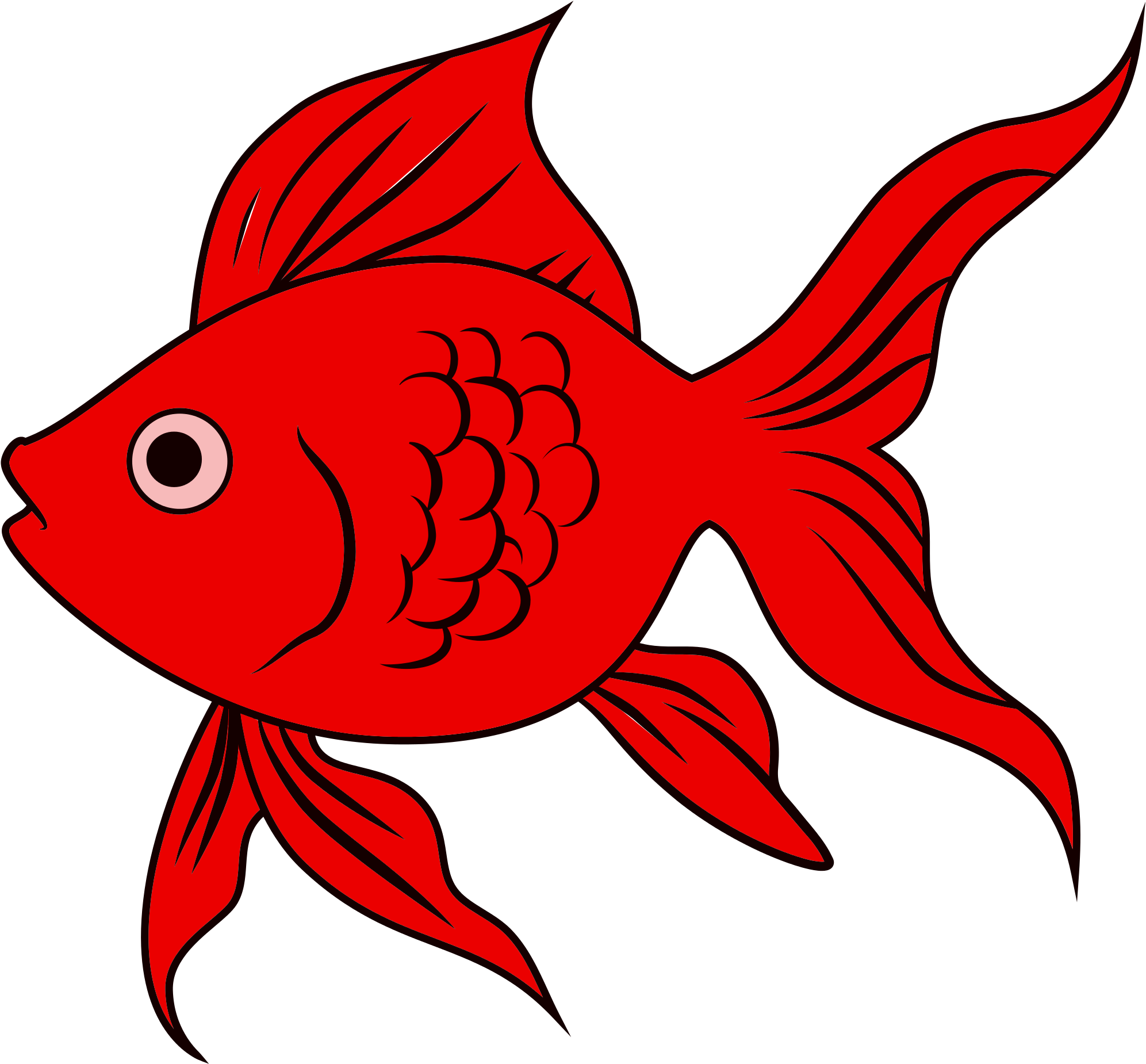 Open - Goldfish Svg (2000x1855)