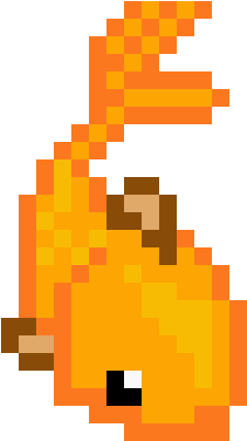 Goldfish - Goldfish Pixel Art (400x400)