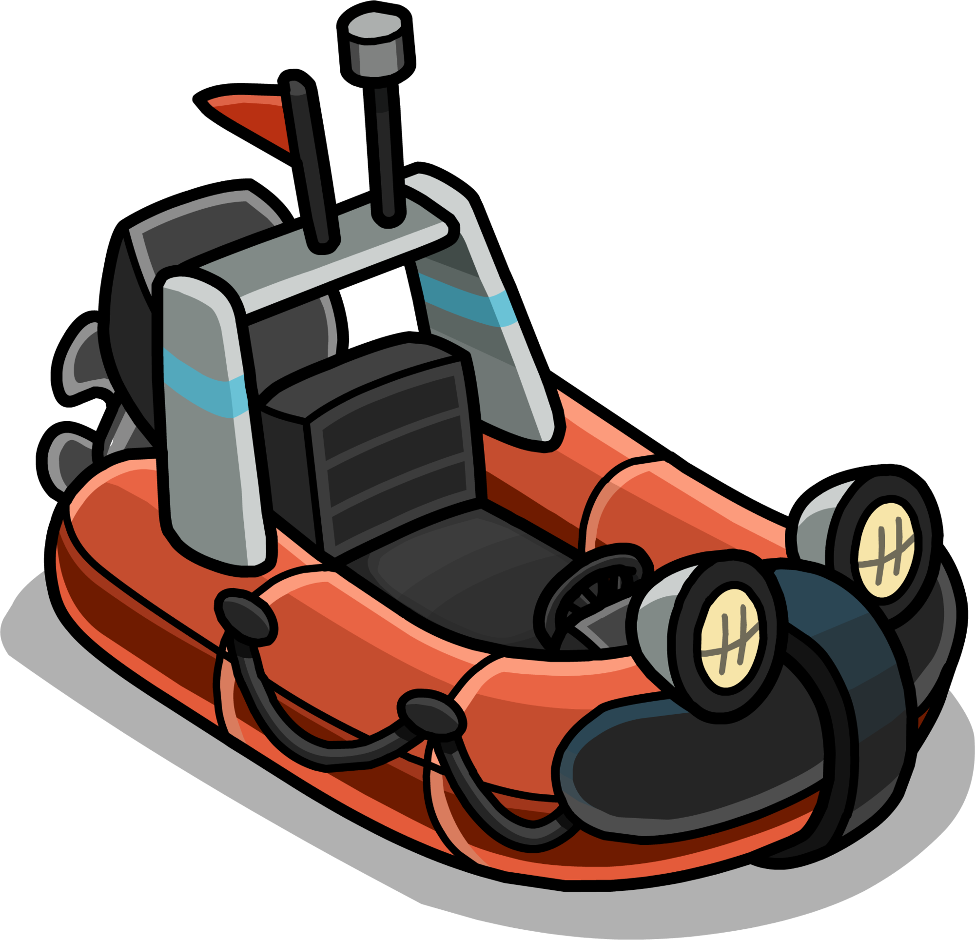 River Pontoon Boat Sprite 001 - Boat Club Penguin Furniture (2000x1928)