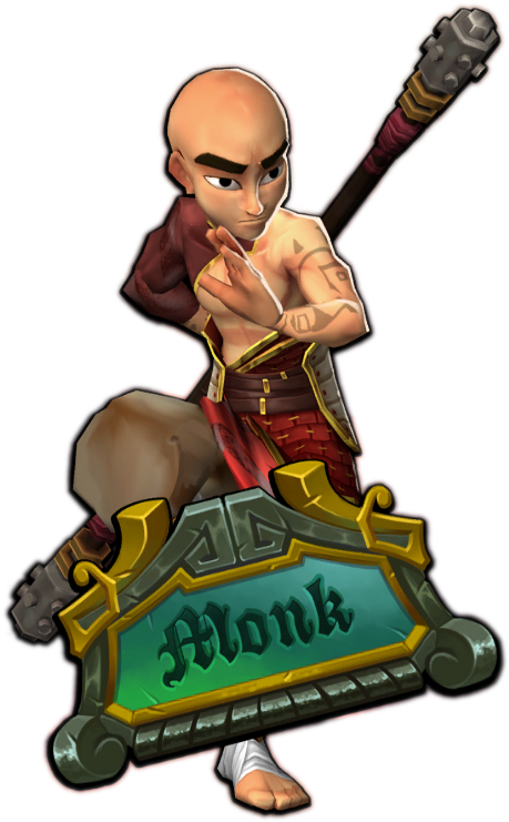 Monk Clipart Squire - Dungeon Defenders 2 Monk (509x802)
