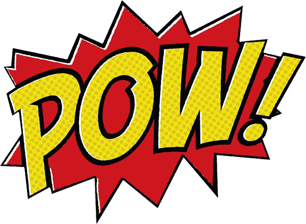 Batman Clipart Pow Download - Comic Onomatopoeia (600x439)