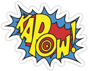 Free Ka Pow Png - Sticker Pop Art Png (375x360)
