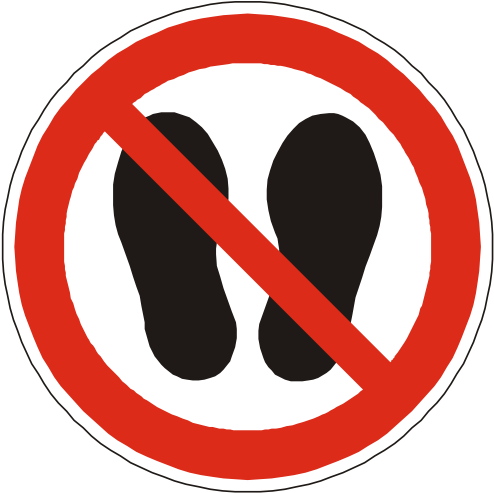 No Step Allowed Sign - Do Not Walk (512x512)