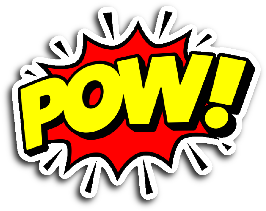 Comic Book Speech Balloon Stickers - Pow Comic Balloon Png (1064x1064)