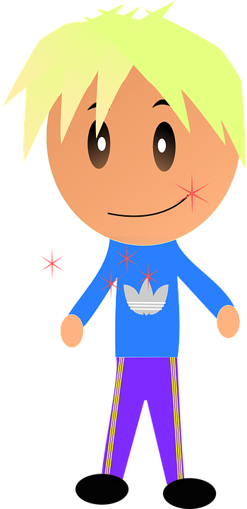 Anime Boy Clipart Happy - Sarışın Erkek Çizgi Karakterler (360x720)