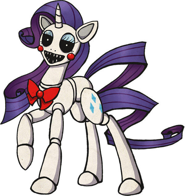 Drawn Pony Pizza Pie - Rarity Animatronic Transparent (600x636)