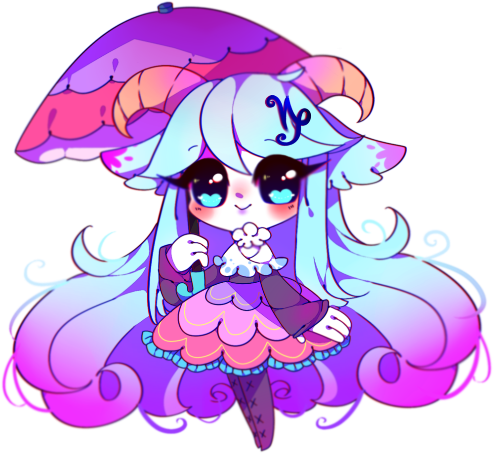 Umbrella Capricorn By Cyiera Umbrella Capricorn By - Chibi Capricorn (1024x1024)