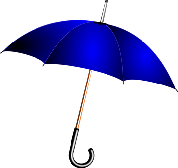 Umbrella Blue Rain Weather Umbrella Umbrel - Png Umbrella (361x340)