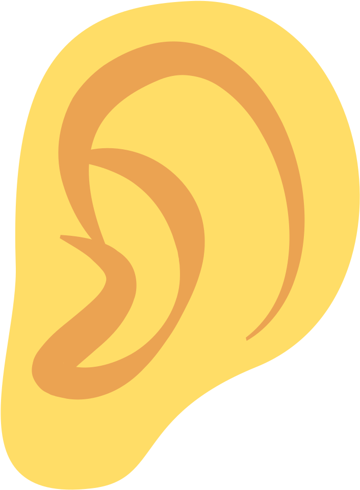 Emoji Lips Talk Bubble Ear - Illustration (1024x1024)