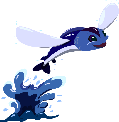 Vector Bug-flying Fish By Farcypenguin - Flying Fish Fish Vector (500x514)