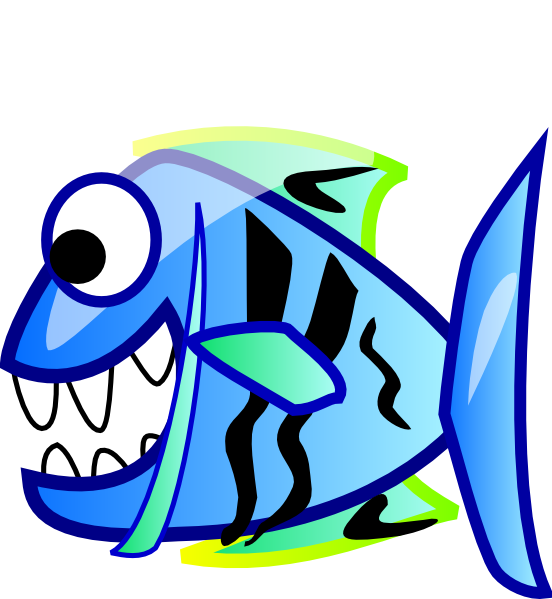 Fish Svg Clip Arts 552 X 599 Px - Piranha (552x599)
