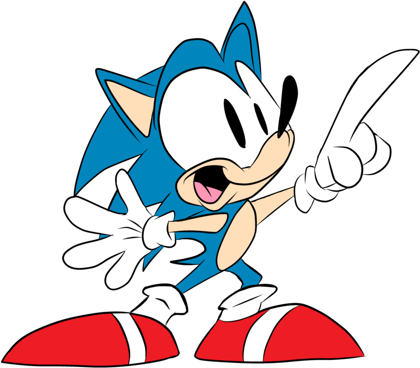 A Classic Sonic By Waggonercartoons-d4l03yj - Powerpuff Girls Z Sonic (900x781)