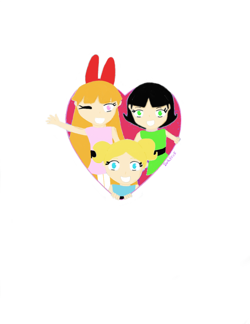 We Love The Powerpuff Girls By Darth-brick - Cartoon (1024x1327)