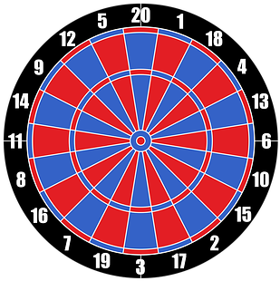 Vector Dartboard Target Darts Sport Darts - Dart Board (960x679)