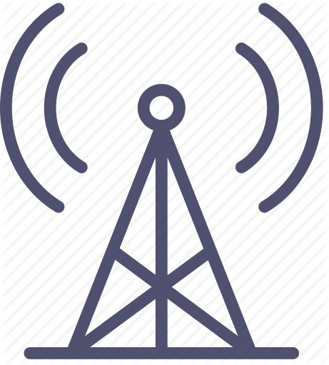 Vector Design Of Radio Tower Broadcast Icon Royalty - Radio Station Png (461x512)