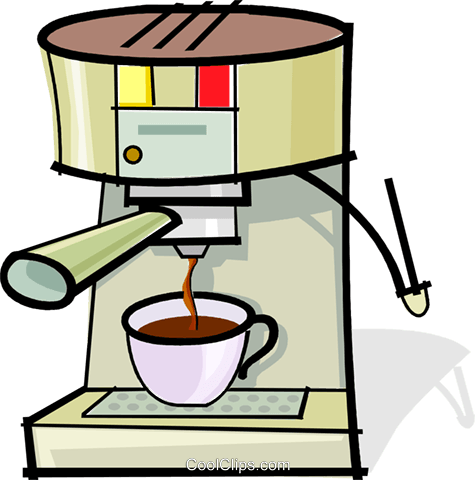 Coffee Maker Royalty Free Vector Clip Art Illustration - Totos (475x480)