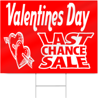 Valentines Sale Sign - Poster (450x450)