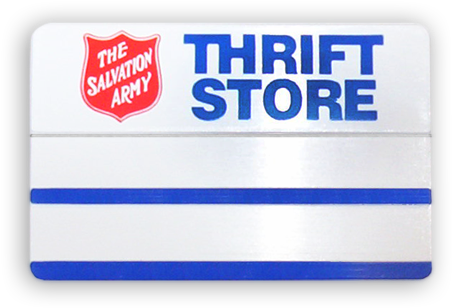 Name Badge With Logo - Salvation Army (500x345)