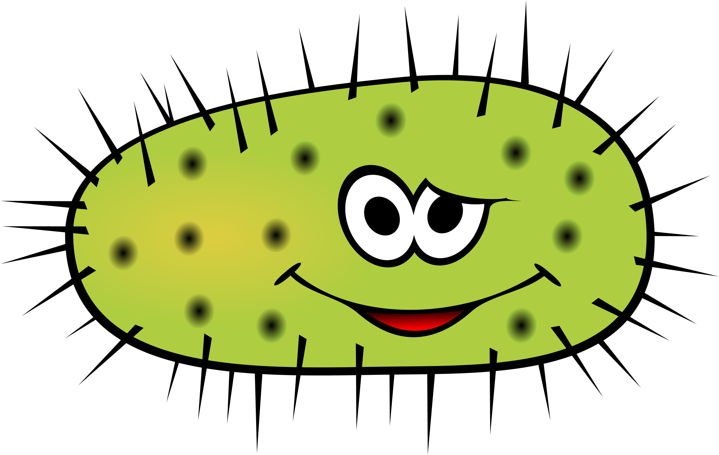 Bacteria Clipart - Bacteria Cartoon (2400x1519)