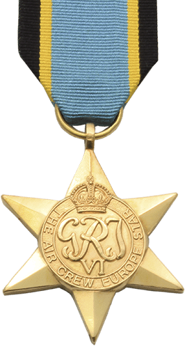 Air Crew Europe Star Medal - Air Crew Europe Medal (266x497)