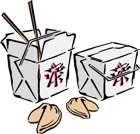 Think Chinese Take Out - Cartoon Chinese Food Box (476x456)