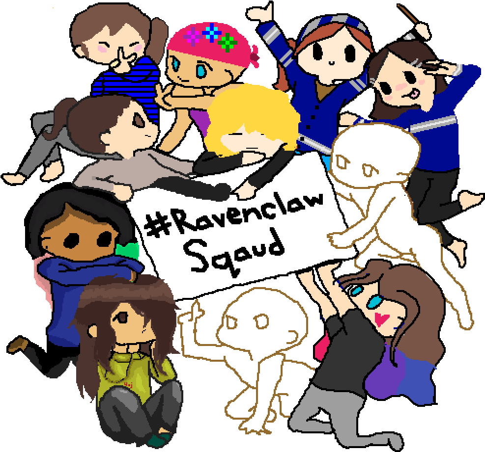Ravenclaw Squad - Cartoon (1000x1000)